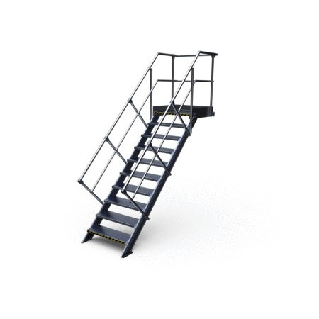 Escalier avec palier LEEVEL inclinaison 45°
