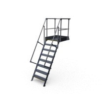 Escalier avec palier LEEVEL inclinaison 60°