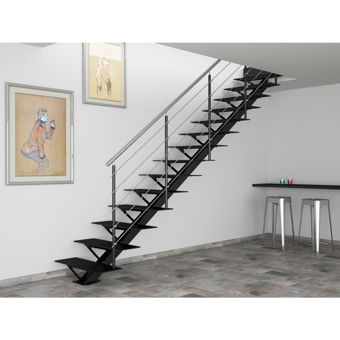 Escalier ZEN STEEL