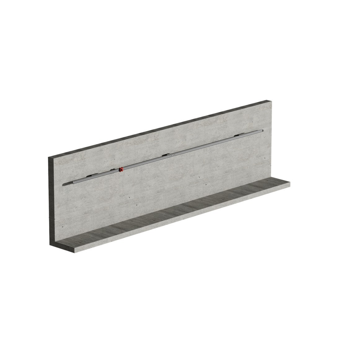 Ligne de vie rail sur mur béton CONEKT PRO